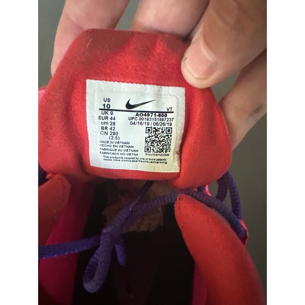 Nike Air Max 270 React Mystic Red Pink Blast Mens Size 10 - Picture 4 of 8